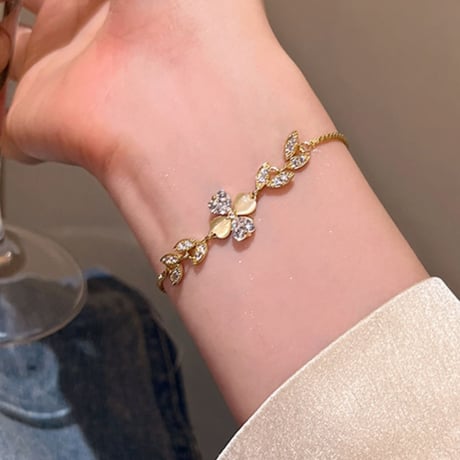 Floral Heart Adjustable Bracelet｜フローラルハートアジャスタブルブレスレット　HI1030