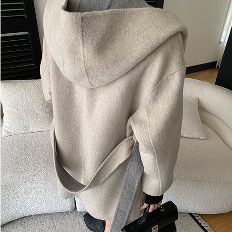 Layered Hood Wool Coat｜レイヤードフードウールミドルコート（5color）　 HA1048