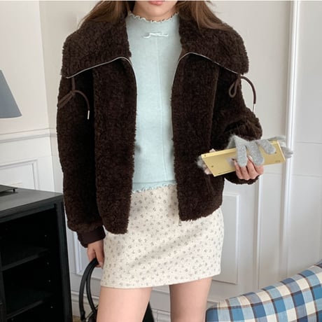 Shearling Short Jacket｜フェイクファーショートジャケット（3color）　 HA1059
