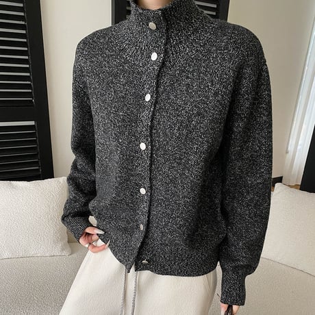 Turtleneck Knit Cardigan｜タートルネックニットカーディガン（4color）　HA1051