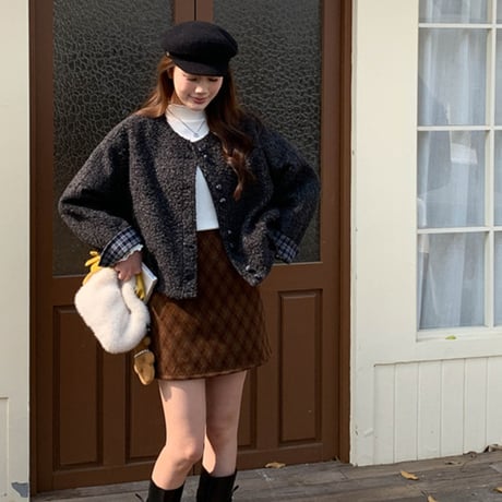 Cozy Boucle Button Jacket｜コージーブークレボタンジャケット（2color）　HA1011