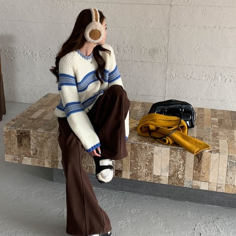 Chunky Stripe Knit｜チャンキーストライプニット（4color）　HB1005