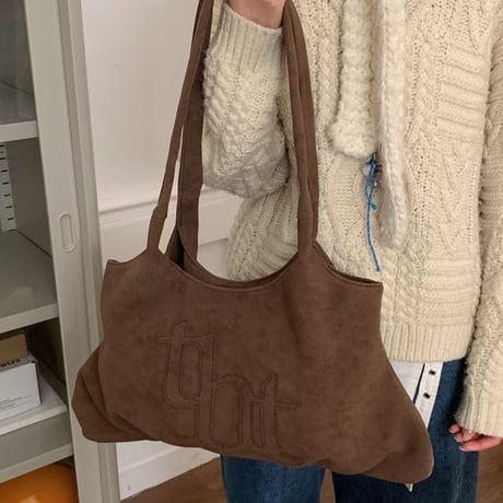 Soft Suede Logo Tote Bag｜ソフトスエードロゴトートバッグ（4color）　 HH1008