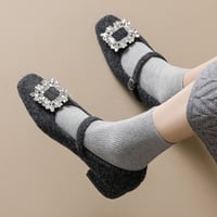 Jewel Mary Jane Shoes｜ビジューバックルメリージェーンシューズ（3color）　 HG1012