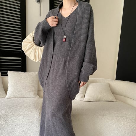Soft Layer Knit Set｜ソフトレイヤーニット3点セット（3color）　HF1002