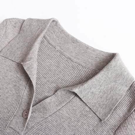 V Line Polo Rib Knit｜Vラインポロリブニット（5color）　 HB1047