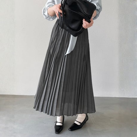 mist gray pleated skirt｜ミストグレープリーツスカート　HD1026