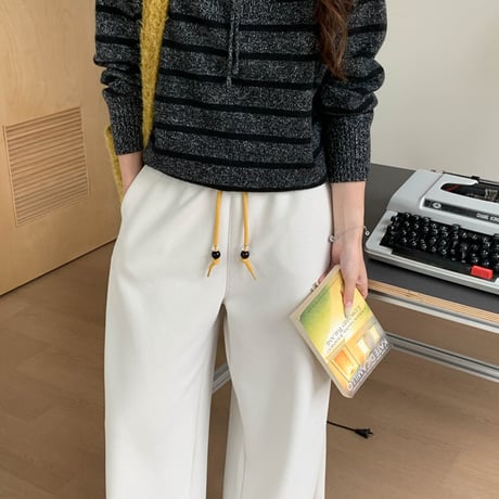 Color Block Fleece Wide Pants｜カラーブロックフリースワイドパンツ（5color）　HC1015