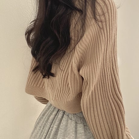 Twist Rib Knit Bolero｜ツイストリブニットボレロ（4color）　HB1083