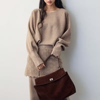 Layer Knit Set｜レイヤード風ニットセットアップ（3color）　HF1009