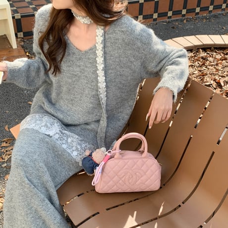 Lace Trim Knit Set｜レーストリムニットセット（3color）　HF1000