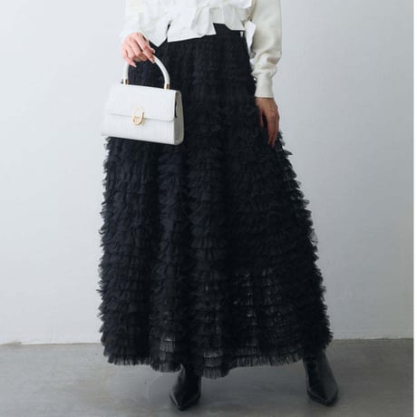 Soft Tulle Layered Skirt｜ソフトチュールティアードスカート（2color）　HD1020