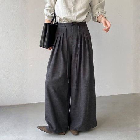 pleats wide pants｜プリーツワイドパンツ　HC1036