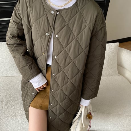 Quilting Long Coat｜キルティングロングコート（2color）　 HA1034