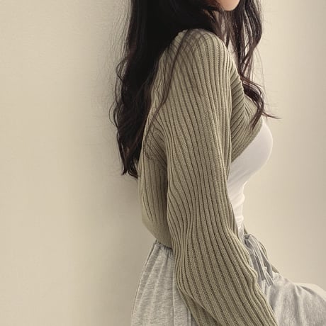Twist Rib Knit Bolero｜ツイストリブニットボレロ（4color）　HB1083