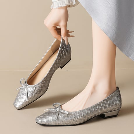 Ribbon Low Heel Pumps｜リボンローヒールパンプス（2color）　HG1021