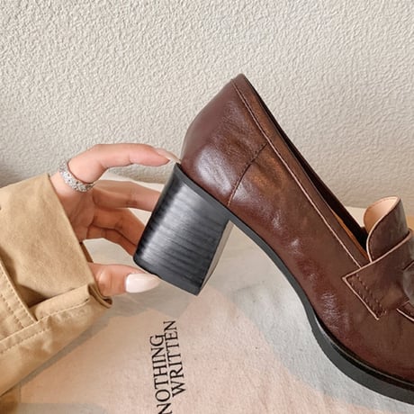 Block Heel Loafer｜ブロックヒールローファー（2color）　 HG1000