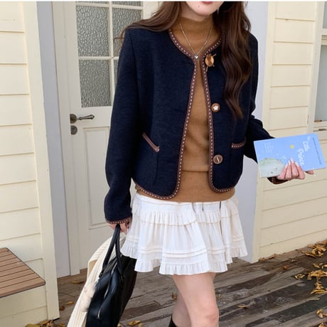 Vintage Trim Tweed Jacket｜ヴィンテージトリムツイードジャケット（2color）　 HA1028