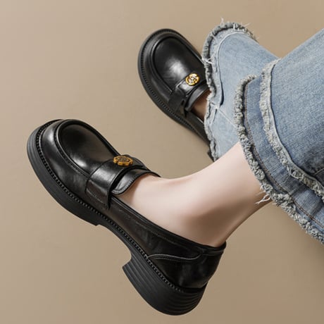 Flower Metal Chunky Loafer｜フラワーメタルチャンキーヒールローファー（2color）　 HG1002