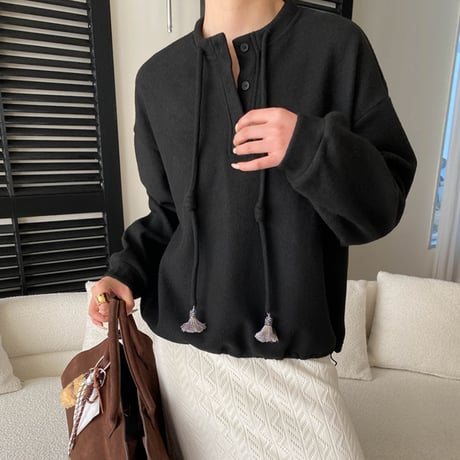 Fleece Henley Top｜フリースヘンリーネックトップス（2color）　HB1028