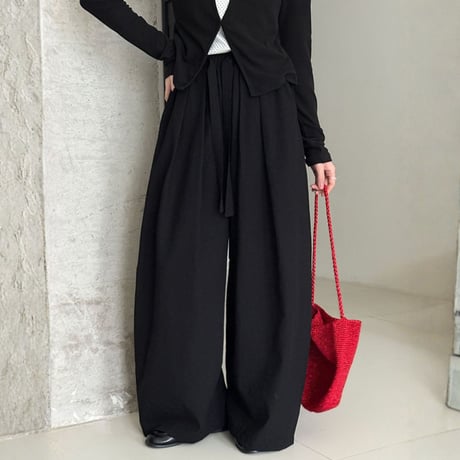 Relax Drawstring Wide Pants｜ドローストリングリラックスワイドパンツ（3color）　HC1029