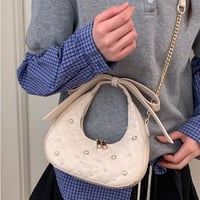 Pearl Ribbon Mini Bag｜パールリボンミニバッグ（4color）　HH1035
