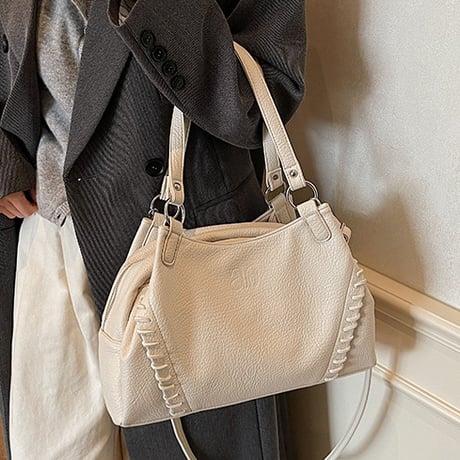 Stitch Detail Soft Bag｜ステッチデザインソフトショルダーバッグ（3color）　 HH1011