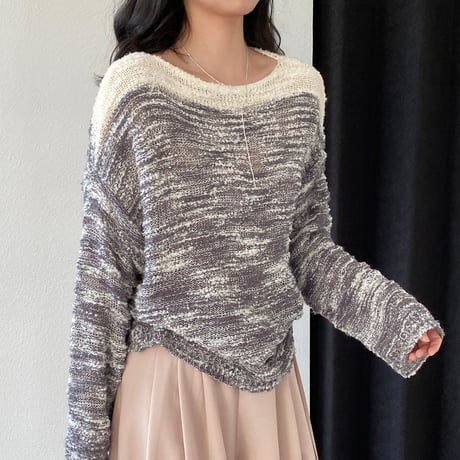 mellow gradient knit｜メローグラデーションニット（2color）　HB1089