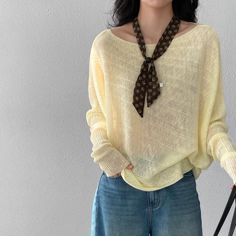 sheer loose rib knit｜シアールーズリブニット（7color）　HB1088