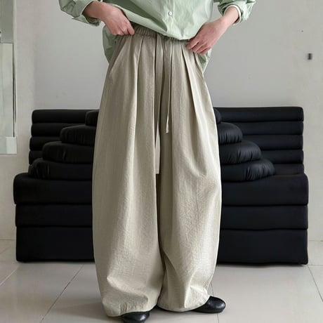 Relax Drawstring Wide Pants｜ドローストリングリラックスワイドパンツ（3color）　HC1029