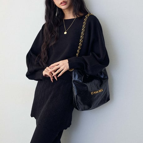 Layer Knit Set｜レイヤード風ニットセットアップ（3color）　HF1009