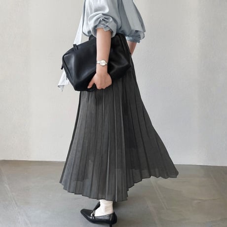 mist gray pleated skirt｜ミストグレープリーツスカート　HD1026