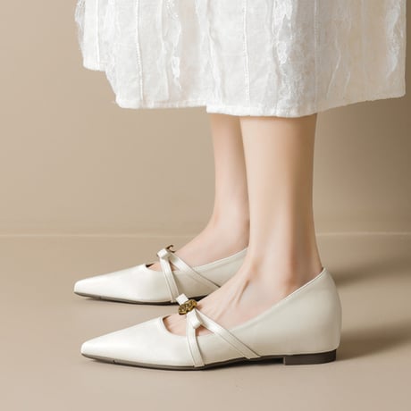 Camellia Strap Low Heel Pumps｜カメリアストラップローヒールパンプス（2color）　HG1022