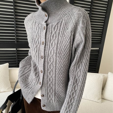 Classic Cable Knit Cardigan｜クラシックケーブルニットカーディガン（5color）　 HA1037