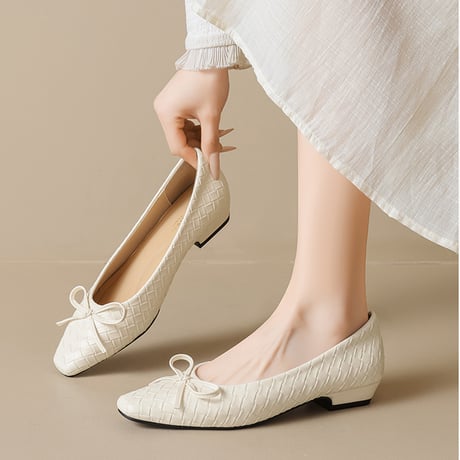 Ribbon Low Heel Pumps｜リボンローヒールパンプス（2color）　HG1021