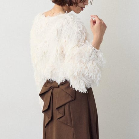 Feather Knit Top｜フェザーヤーンシャギーニットトップス（3color）　HB1067