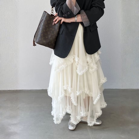 airy tulle frill skirt｜エアリーチュールフリルスカート　HD1023