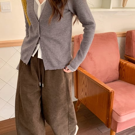 Warm Corduroy Wide Pants｜裏起毛コーデュロイワイドパンツ（5color）　HC1002