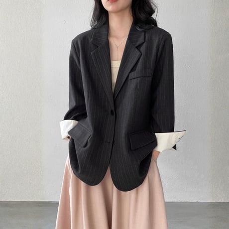 pinstripe tailored jacket｜ピンストライプテーラードジャケット　HA1069