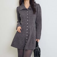 Button Knit Dress｜ボタンニットワンピース（3color）　HE1005