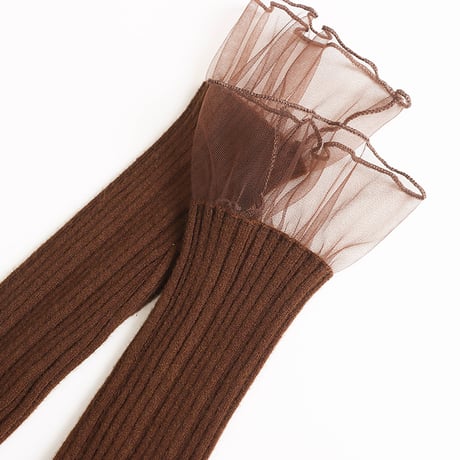 Rib Mesh Knit｜リブメッシュ切替ニットトップス（4color）　HB1064