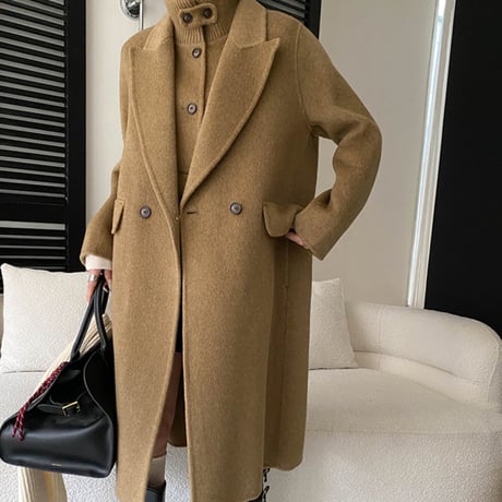 Layered Wool Set Coat｜レイヤードウールベスト＆ロングコートセット（4color）　 HF1001