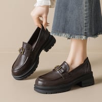 Metal Buckle Heel Loafers｜メタルバックルヒールローファー（2color）　HG1028