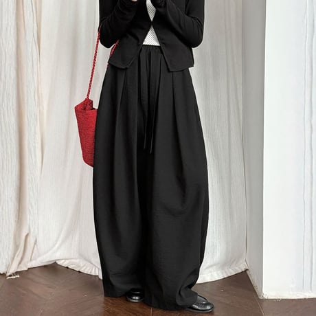 Relax Drawstring Wide Pants｜ドローストリングリラックスワイドパンツ（3color）　HC1029