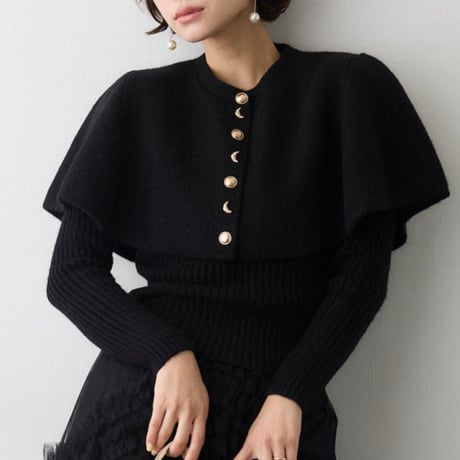 Cape Layered Knit Top｜ケープレイヤードニットトップス（3color）　 HF1011
