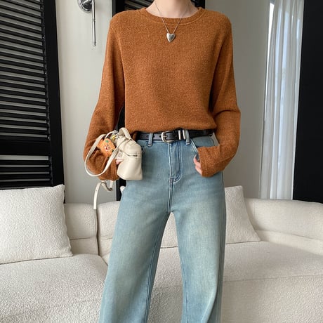 Soft Rib Knit Top｜ソフトリブニット長袖トップス（3color）　HB1027