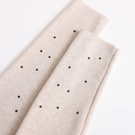 Dot Mock Neck Top｜ドット柄モックネックリブトップス（4color）　HB1062
