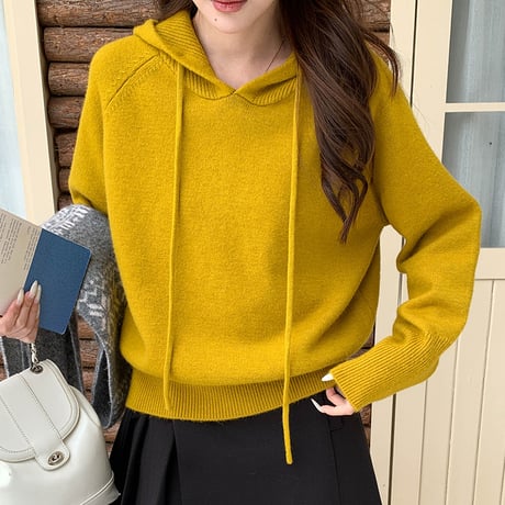 Soft Cozy Hood Knit｜ソフトコージーフードニット（6color）　HB1017
