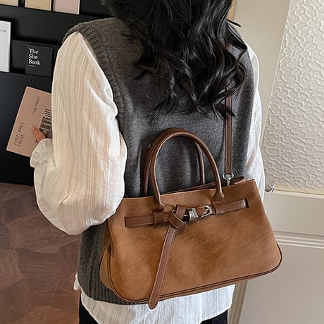 Retro Buckle Hand Bag｜レトロバックルハンドバッグ  （4color）　 HH1025
