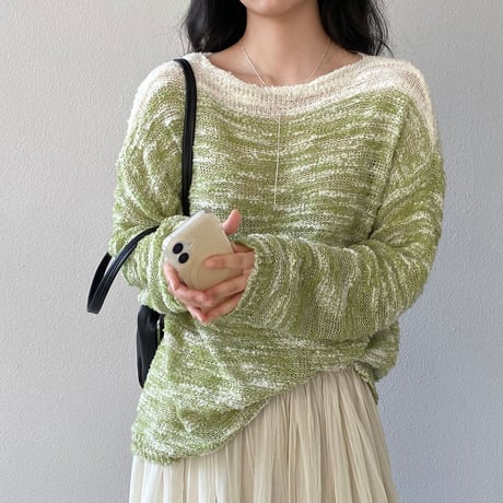 mellow gradient knit｜メローグラデーションニット（2color）　HB1089